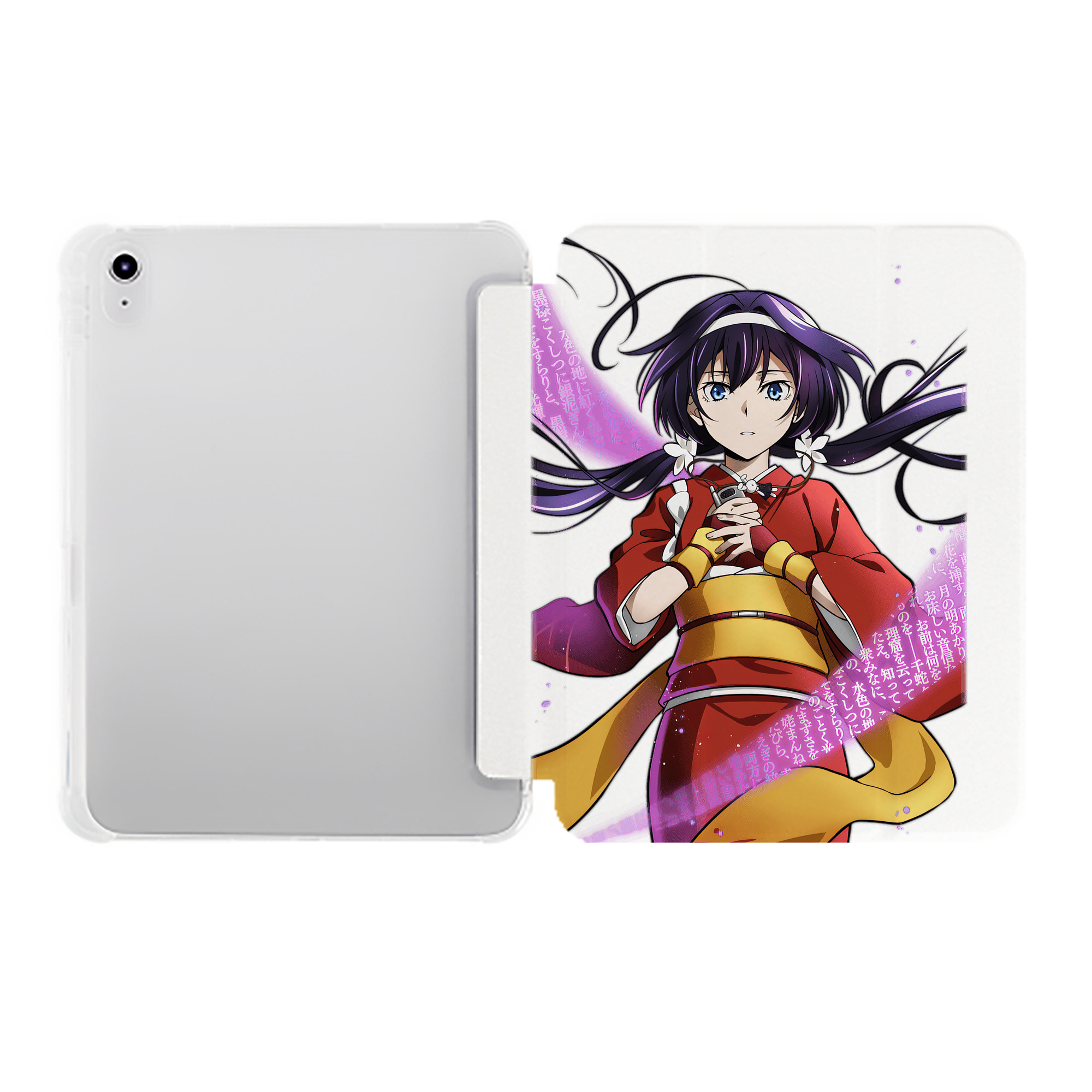 （画像用） 文豪ストレイドッグス Bungo Stray Dogs IPad ケース ペン収納付き 三つ折りスタンド PUレザー×シリコン 対応機種9.5/10.5/10.9インチ